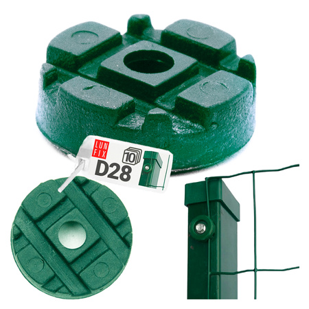 Unterlegscheiben  Montageplatte Halter für Gitterzäune Grün 10er Set