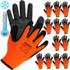 Winter-Arbeitshandschuhe Baumwolle mit Latex, Größe 10 XL 12stk.