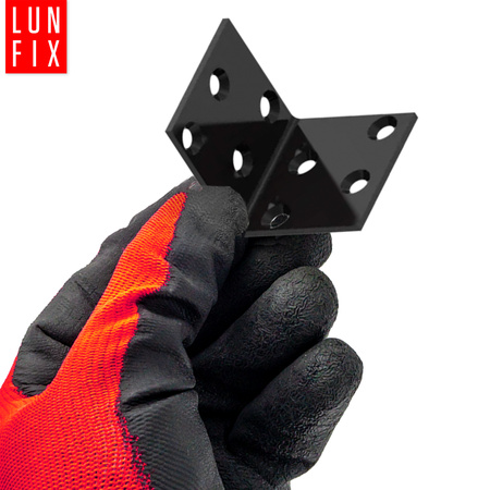 Breitwinkel Eckwinkel Shwarz 40x40x40x2 mm 10stk.