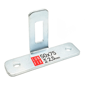 Zaunhalter Wandanschluss 75x45 mm Verzinkt Silber