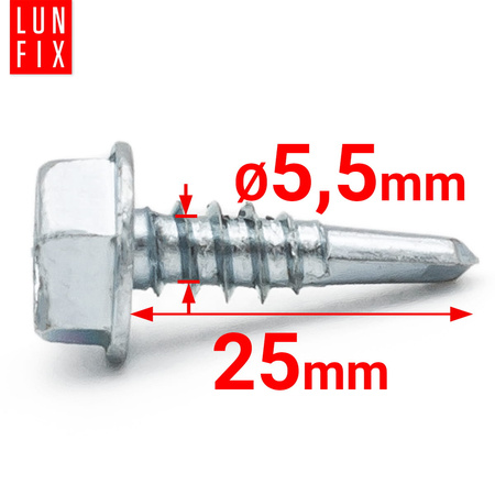 Bohrschrauben 5,5x25 100Stk.