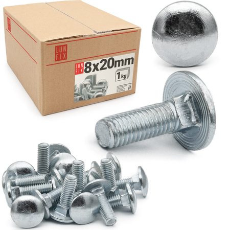 Schlossschrauben M8x20 1 kg (76 Stück)