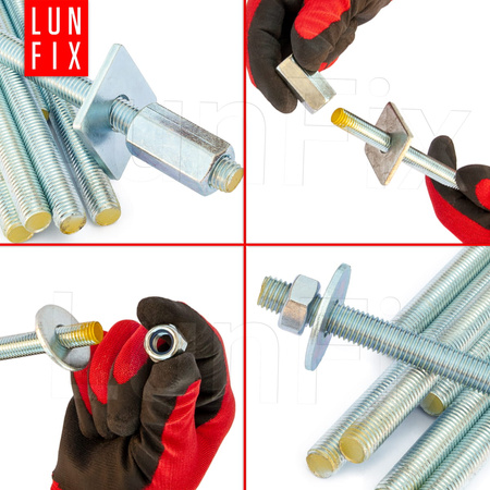 Gewindestange M12 x 1000 mm 10 Stück | Festigkeitsklasse 8.8 DIN 975