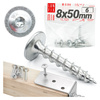 Pfostenschrauben 8 x 50mm 6 Stück T40