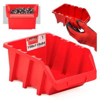 Stapelbox Rot 198x118x84