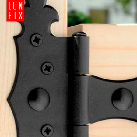 Scharnier Schwarz Gartentor 170x150x30x2,5 1stk.