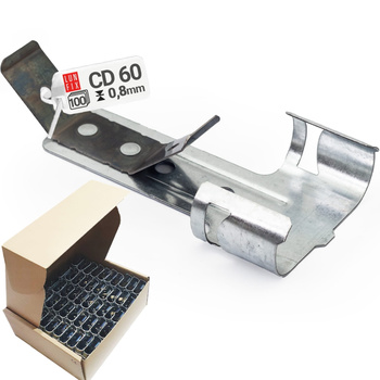 100 x Schnellabhänger mit Feder Für Deckenprofile CD 60/27