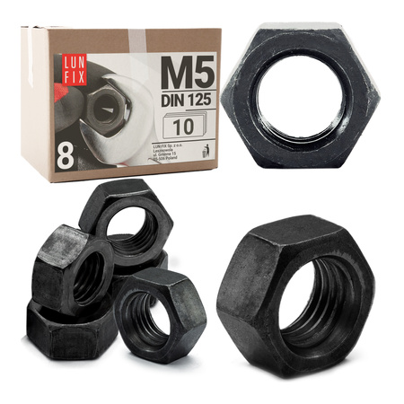 Sechskantmutter M5 Shwarz verzinkt DIN934 10stk