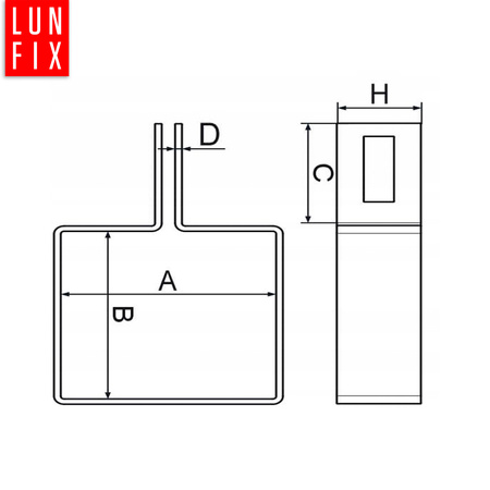 Endschelle Vierkant für 40x60 mm Pfosten Verzinkt