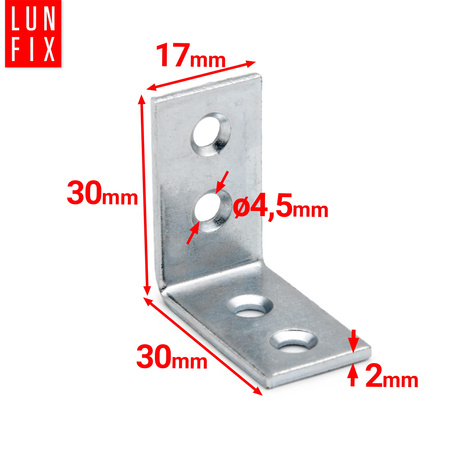 Stuhlwinkel Konstruktionswinkel 30x30x17x2 mm 100 Stück