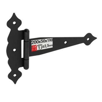 Scharnier Schwarz Gartentor 200x50x190x2,5 1stk.