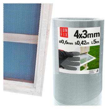 Netz für Bodenkisten Masche 4x3mm fi0.6mm h42cm 5mb