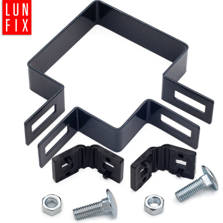 Eckschelle für 80x80 mm Pfosten Graphit