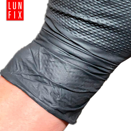 Puderfreie Nitril-Arbeitshandschuhe Größe 11 XXL Schwarz 50 stk (25 paar)