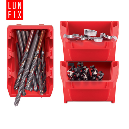 10x Stapelbox Rot 295x198x133 mm