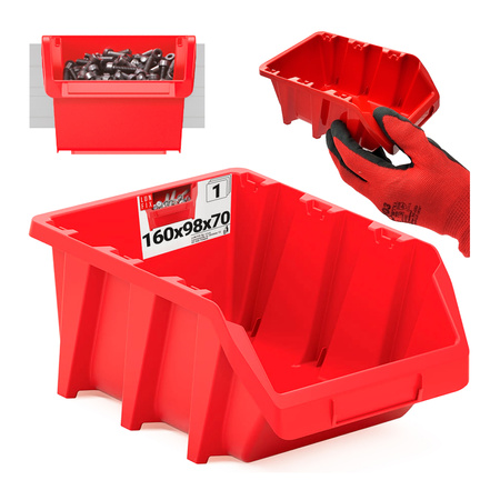 Stapelbox Rot 160x98x70 mm