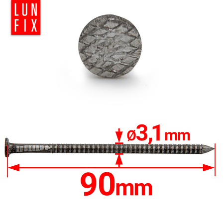 Rillennagel 3,1x90 5kg Unverzinkter