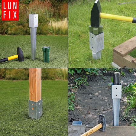 Einschlag-Bodenhülse 100x100mm 750 mm