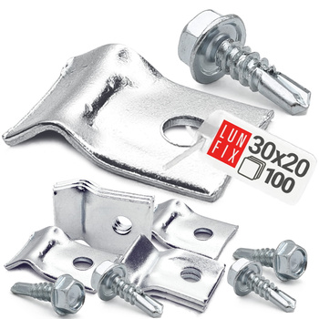 Spanndrahthalter inkl. Selbstschneidender Schrauben Verzinkt 100 Stück