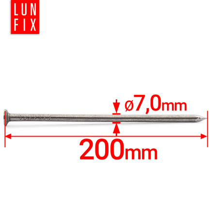 Drahtstifte 7x200 1kg Unverzinkter