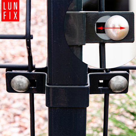 Mittelschelle Vierkant für 40x60 mm Pfosten Shwarz