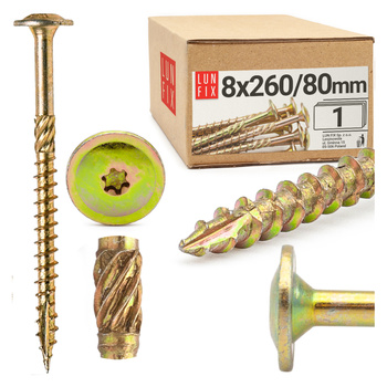 Tellerkopfschrauben 8x260 mm 1 Stück TX40