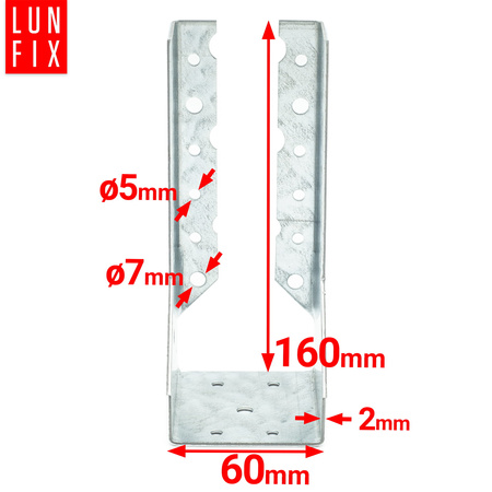 Balkenschuh Typ B 60x160 mm