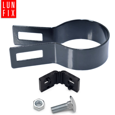 Endschelle Rund für für 42 mm Pfosten Pfosten Graphit