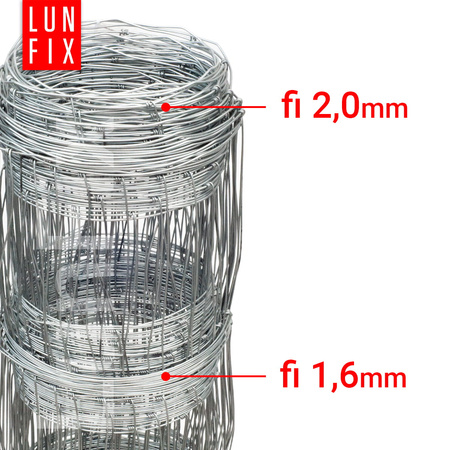 Siatka leśna budowlana 120cm fi 2-1,6mm ocynkowana 50mb + 100 sztuk skobli gratis!