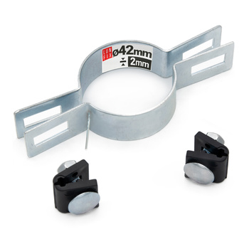 Mittelschelle Rund für 42 mm Pfosten Verzinkt