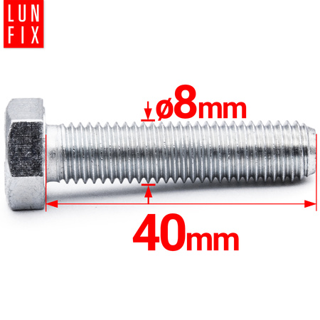 Sechskantschrauben M8x40 DIN 933 1 kg (ca.47 Stk.)