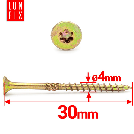 Spanplattenschrauben 4,0x30 mm 500 Stück TX20