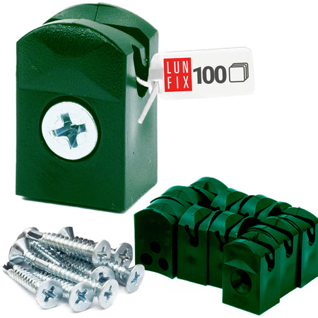 Spanndrahthalter mit Selbstscheidender Schraube 4mm Grün 100 Stück