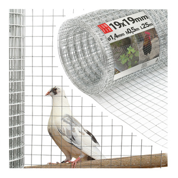 Volierendraht Hühnerdraht Verzinkt H0,5m L25m Maschenweite 19x19mm Ø1,4mm