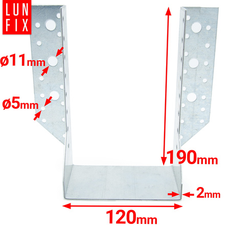 Balkenschuh Typ A 120x190mm