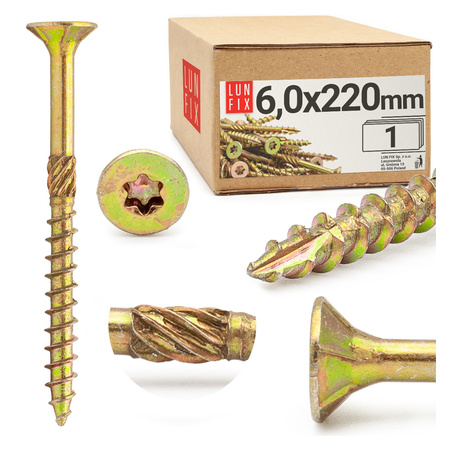 Spanplattenschrauben 6,0x220 mm 1 Stück TX30