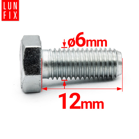 Sechskantschrauben M6x12 1 kg (ca.225 Stk.) DIN 933 Vollgewinde FK 5.8