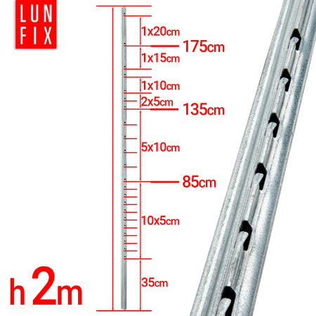 Słupek ogrodzeniowy leśny 200cm 2m