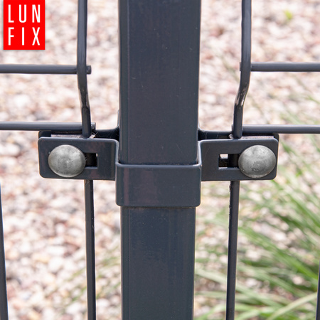 Mittelschelle Vierkant für 100x100 mm Pfosten Graphit