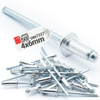 Aluminium Blindnieten DIN7337 4x6 mm 50 Stück Silber