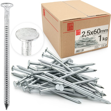 Rillennagel 2,5x60 1kg verzinkter