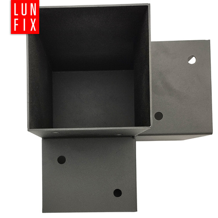 Montage Satz: Schwarz Eckverbinder Y 7 x 7 cm + Schrauben