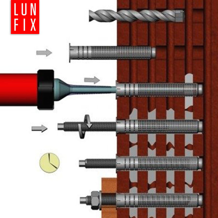 Siebhülse Kunststoff Verbundmörtel 12x60mm M6