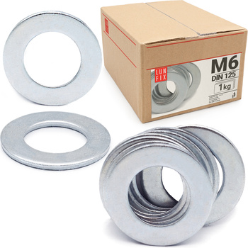 Unterlegscheiben M6 DIN 125 1Kg - ca.1050 Stck.