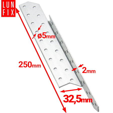 Sparrenpfettenanker 32x250mm Rechts 50er Set