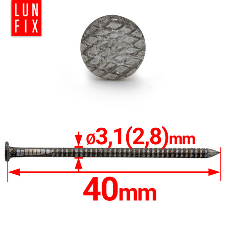 Rillennagel 3,1x40 1kg Unverzinkter