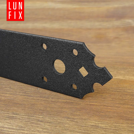 Flachverbinder 160x40x2,5mm Lochblech Schwarz 1 Stk