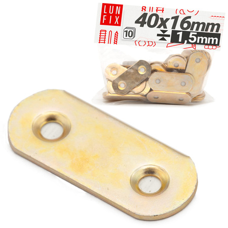 Möbel Flachverbinder 40x16x1,5mm 10er Set