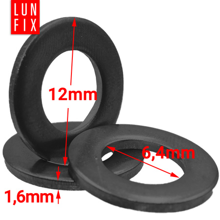 Runde Unterlegscheibe M6 Shwarz verzinkt DIN125 1kg