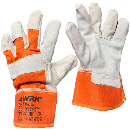 Verstärkte Arbeitshandschuhe aus Leder Größe 10 XL